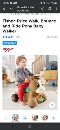 Fisher Price Walk, Bounce and Ride Baby bouncer