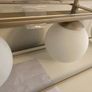 4 Light Opal Globe Bar Pendant Satin Gold Image 4