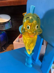 DISNEY ON ICE Flounder Light Up Wand Little Mermaid Spinning Toy