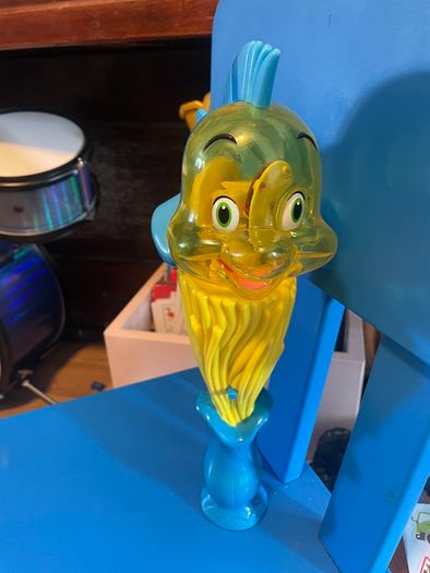 DISNEY ON ICE Flounder Light Up Wand Little Mermaid Spinning Toy