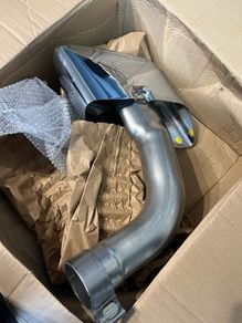 Audi Q7 4M 2016> Rear Left Passenger Near Side Tail Pipe Trim Chrome 4M0253681J