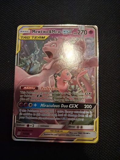 Pokemon Card : Mewtwo&mew gx tagteam