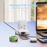 Cube Extension Lead with USB Slots,4 Way Multi Plug Extension Socket Tower with 2 USB C & 2 USB A Ports,Overload Protected Extension Lead with Switch,2M Extension Cable for Home Office Kitchen Image 4