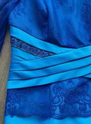 Blue mother of the bride wedding outfit with hat