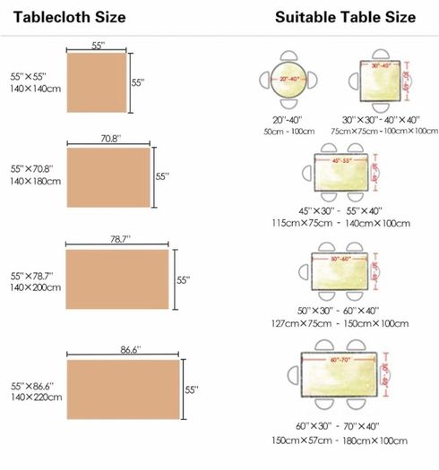 Rectangle Table Cloth Cotton Linen Wrinkle Free (MULTIPLE SIZES)