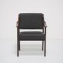 Vintage Rosewood and Black Leather Armchair by Karl Erik Ekselius for JOC Vetlanda, 1960s Image 3
