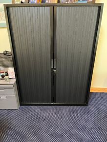 Large Timber-Topped Filing Cabinet