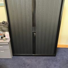 Large Timber-Topped Filing Cabinet