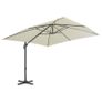 Cantilever Umbrella with Aluminium Pole 300x300 cm Sand Image 3