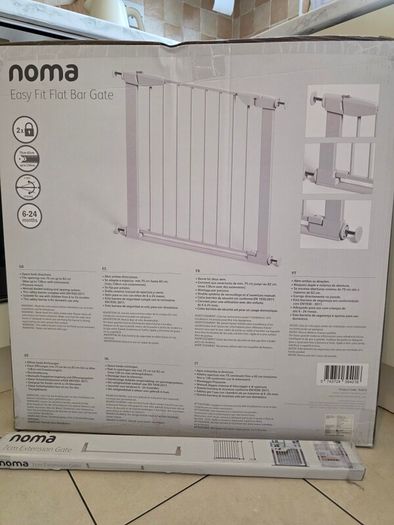 Noma Flat Step Stair Gate x 2 with Extensions