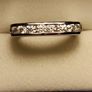 Rhodium Plated Sterling Silver Moissanite Band Ring Image 5