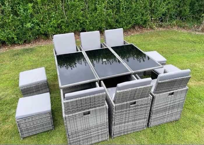 New Rattan Cube Garden Furniture - 10 Seater - Delivery