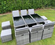 New Rattan Cube Garden Furniture - 10 Seater - Delivery