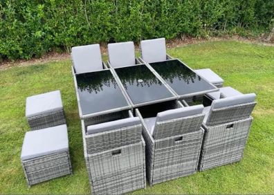 New Rattan Cube Garden Furniture - 10 Seater - Delivery