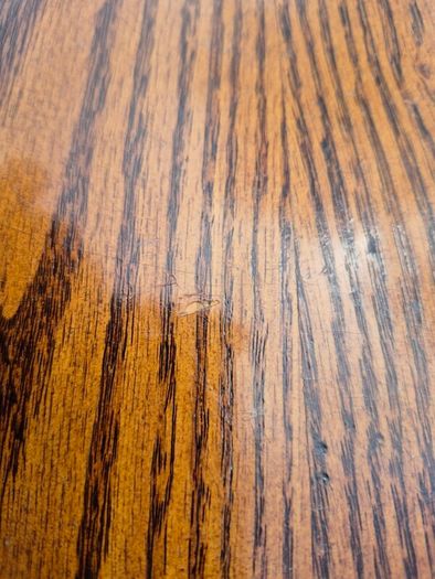 Solid Oak Rustic Coffee Table - Trestle Base