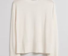 & Other Stories Straight Fit Wool Blend Jumper Cream / Off-White