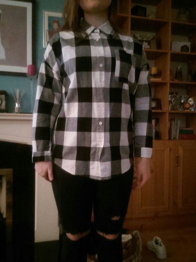Ladies Checkerboard Shirt. Size 12