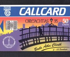 1995 Ireland 50 Unit Oireachtas '95 (Schlumberger SC7) Call Card Used. Telecom Eireann card number 1102.