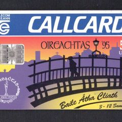 1995 Ireland 50 Unit Oireachtas '95 (Schlumberger SC7) Call Card Used. Telecom Eireann card number 1102.
