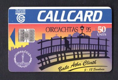 1995 Ireland 50 Unit Oireachtas '95 (Schlumberger SC7) Call Card Used. Telecom Eireann card number 1102.