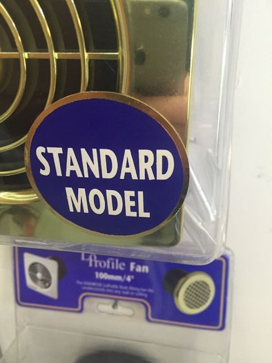 4" Brass Effect Fans Standard
