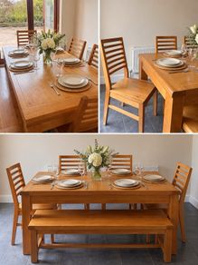 Solid wood dining table set