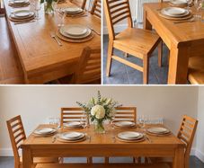 Solid wood dining table set