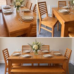 Solid wood dining table set