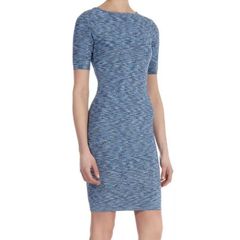 Karen Millen blue stretchy knit bodycon dress size UK 6