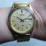 Vintage Rare 1980s Seiko SQ 8C23-6010 Day Date Quartz Gold Plated Gents Watch Image 3
