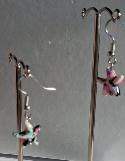 Mini Speckled Starfish Earrings