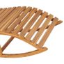 Rocking Sunlounger Solid Teak Wood Image 6