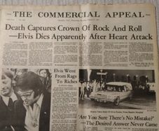 Elvis  Presley Death Original  Newspaper