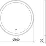 LED Bathroom Mirror Gold Frame Demister Antifog Image 6