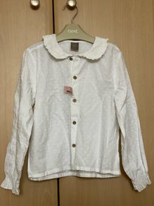 white long sleeve shirt girl 6/7 years 122cm