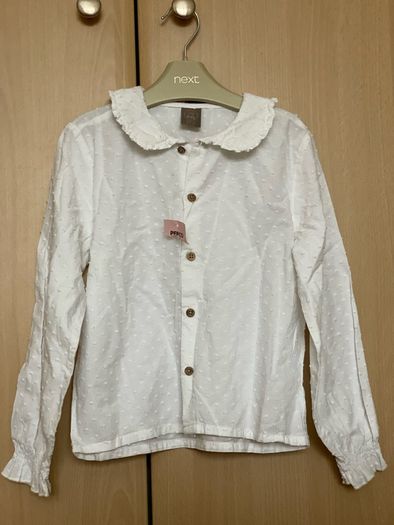 white long sleeve shirt girl 6/7 years 122cm