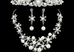 Pretty Crystal Pearl Bridal Accessories Set