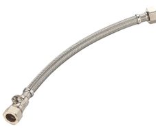 Flexible Tap Connector with Isolating Valve 15mm x 1/2" x 30cm