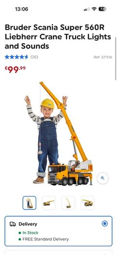 Bruder crane truck brand new