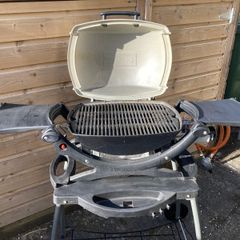 Weber Gas BBQ with barbecue cover cart gas bottle and connector
