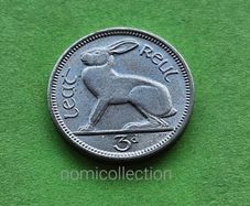 Ireland 1968 year Uncirculated 3 Pence.