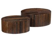Coffee Table Set 2 Pieces Solid Reclaimed Wood