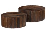 Coffee Table Set 2 Pieces Solid Reclaimed Wood