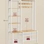 Coat rack with shoe bench golden oak-cloud-white Image 4