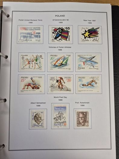Poland stamps in album 1984 -1996