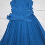 Pleated dress with short sleeves Matching belt - sea color Image 3