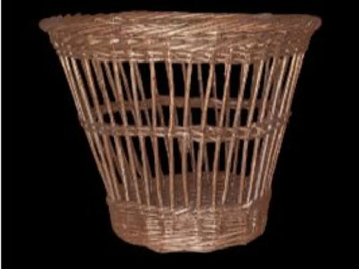 Vintage Harrods Wicker Waste Basket Pristine