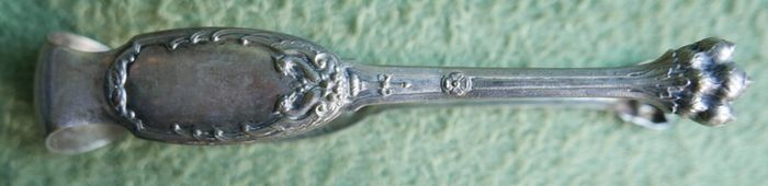 Vintage Sugar Tongs, Sterling Silver  Ornate French Ice Tongs, Antique Sugar Pincers, Tea Serving Tool, Bar Tool - 41g