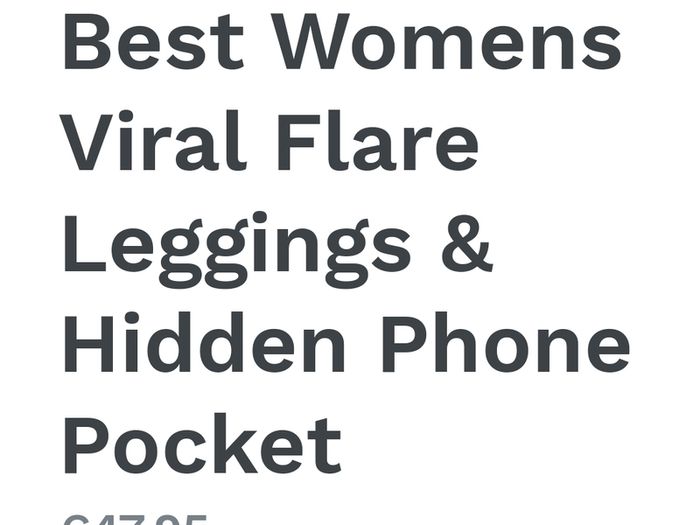 White, Viral Flare Leggings & Hidden Phone Pocket  , size 10