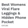 White, Viral Flare Leggings & Hidden Phone Pocket  , size 10 Image 8